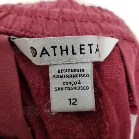 Athleta Retreat Red Linen pants - Picture 5 of 6